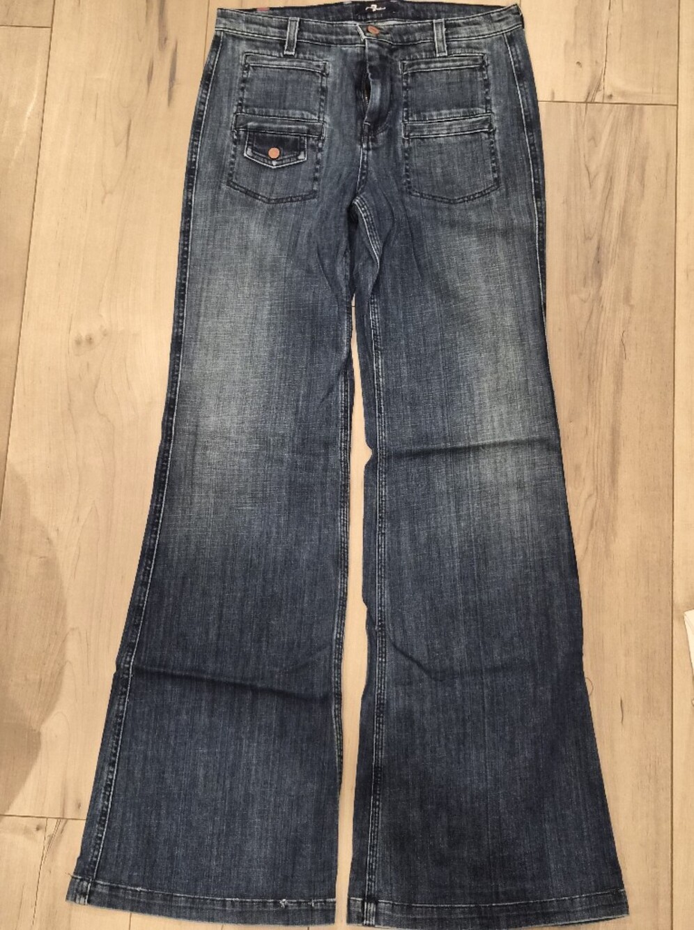 7 For All Mankind Wide Leg Jeans size 28